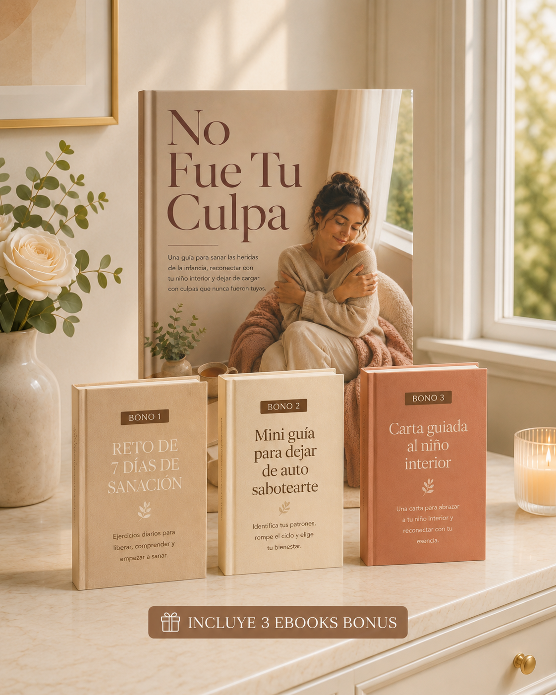 Pack digital No Fue Tu Culpa con ebook principal y tres bonos